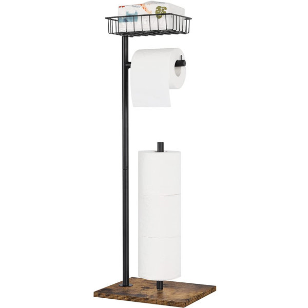 Haitral Free Standing Toilet Paper Holder with Basket Wayfair